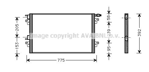 AVA QUALITY COOLING Lauhdutin, ilmastointilaite RTA5280